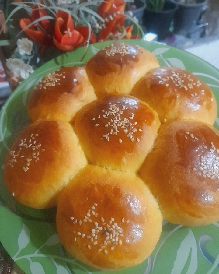 عکس ?نان شیرمال پنبه ای ????