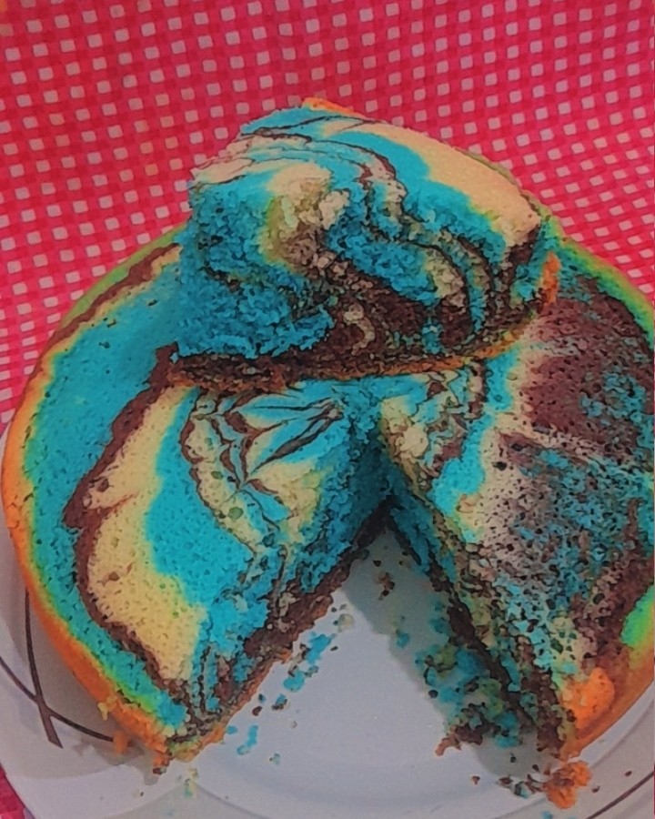 زبرا کیک رنگی