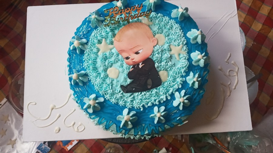 کیک تولدباتم بچه رئیس پسرم ۵سالگی