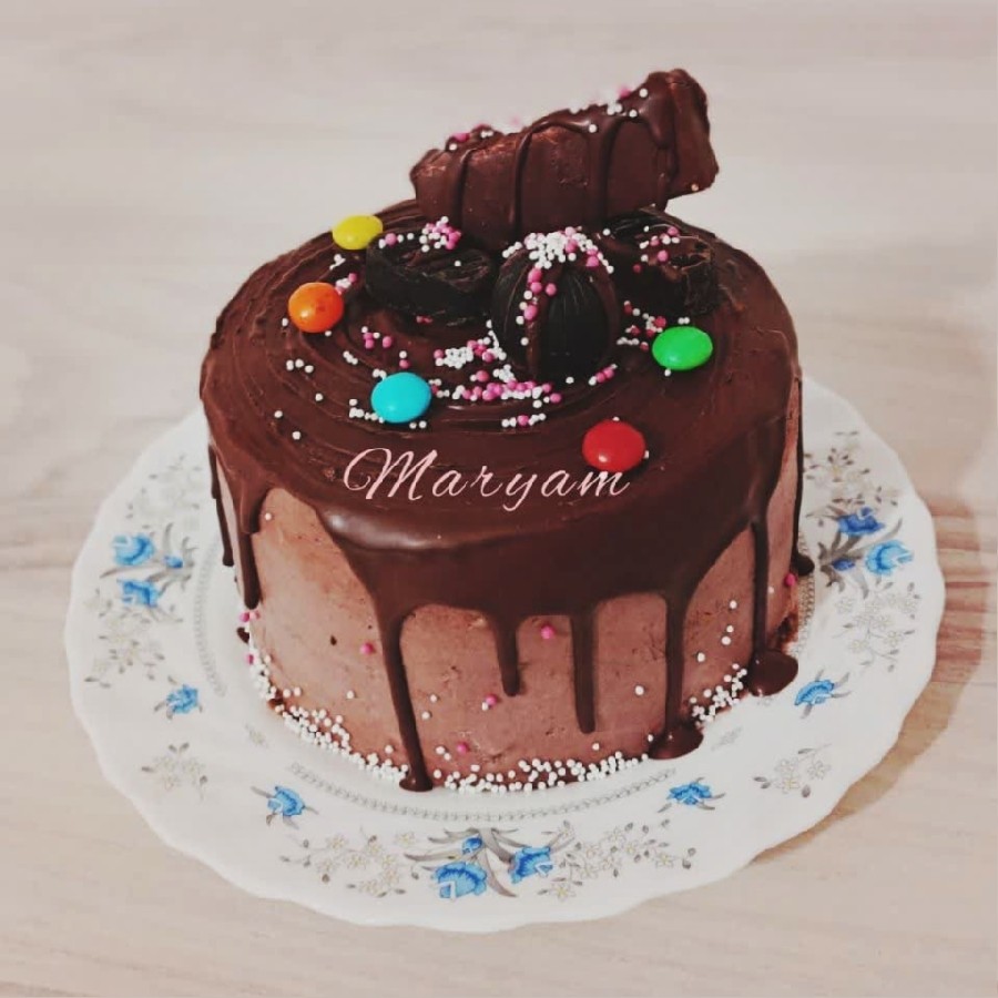 عکس کیک خامه ای شکلاتی