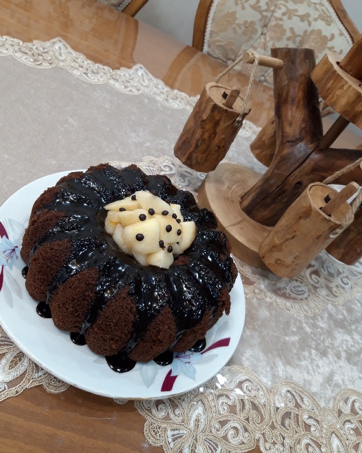 عکس کیک موکا با رویه گاناش
