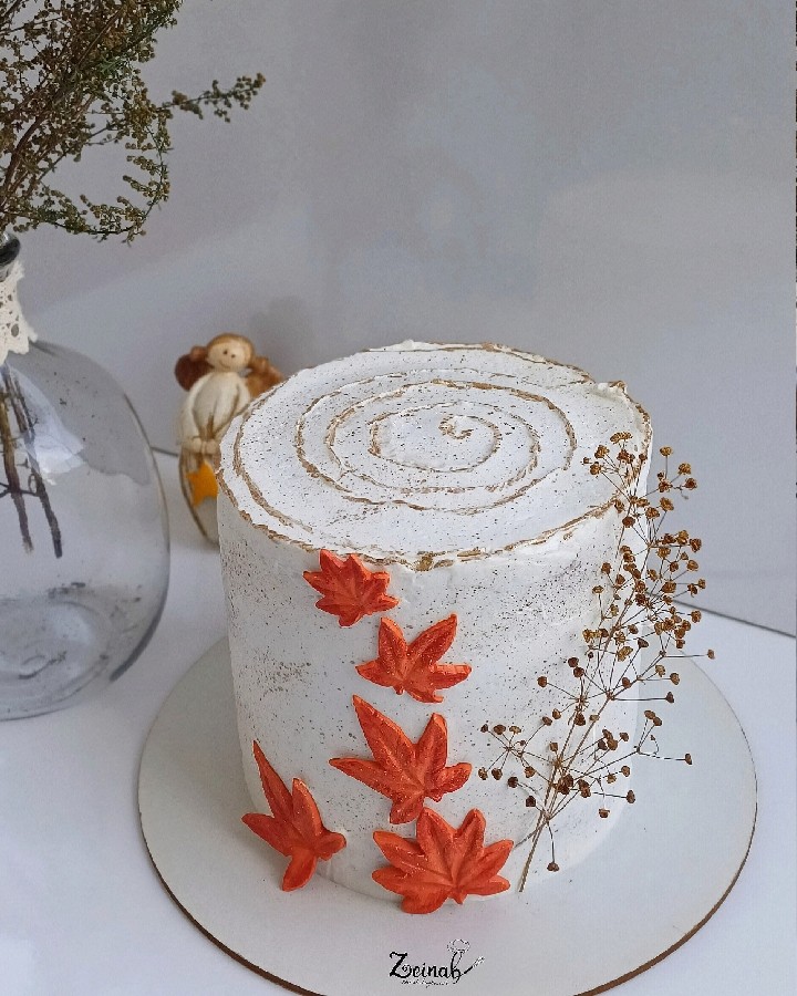 کیک خامه ای پاییزی