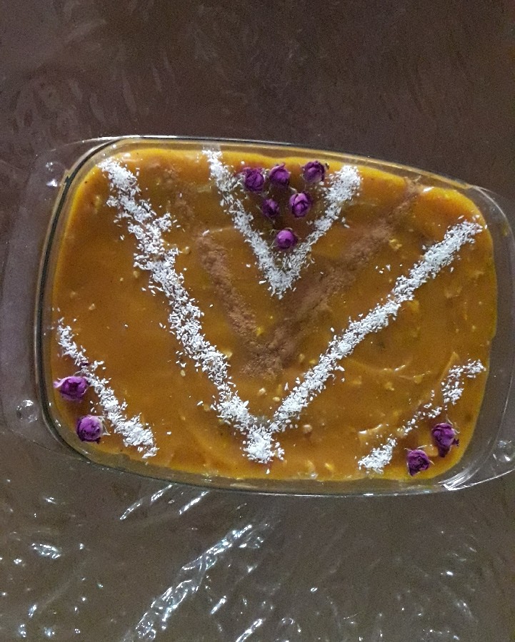 سلام دوستان کیک یخچالی کدو حلوای پاییز زیبا