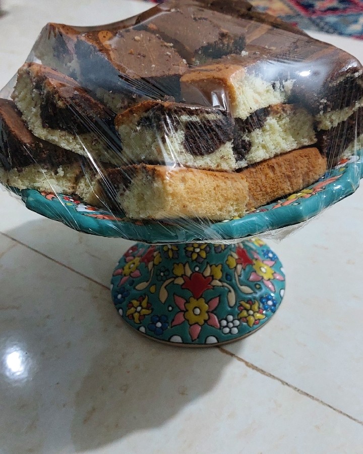 کیک شکلاتی وانیلی 