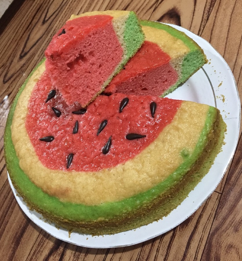 عکس کیک هندوانه ای