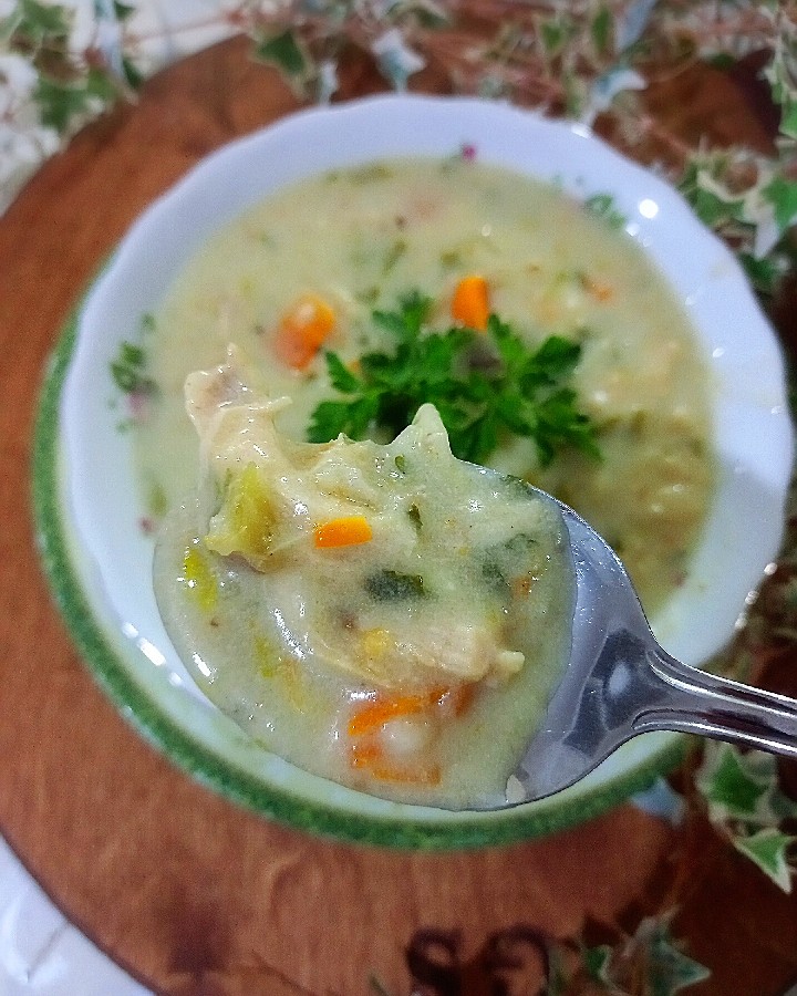 عکس سوپ سبزیجات و شیر