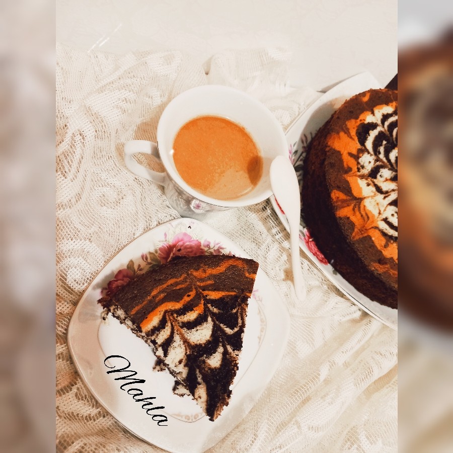 عکس زبرا کیک پنبه ای
