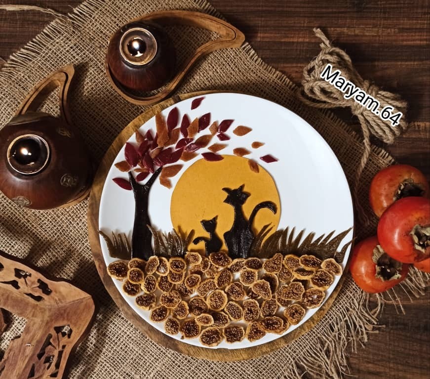 عکس بشقاب لواشک و انجیر