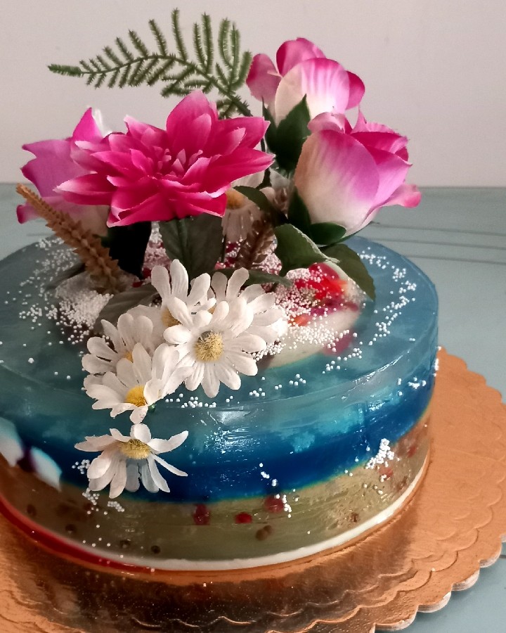 عکس کیک ژله ویترینی