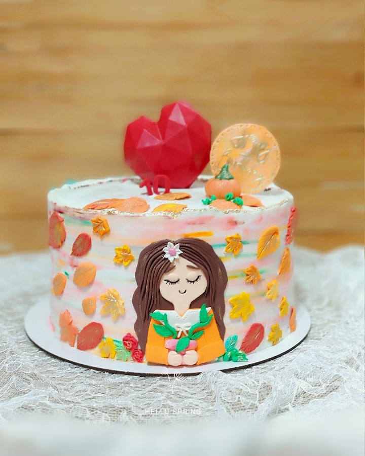 عکس کیک دختر پاییزی