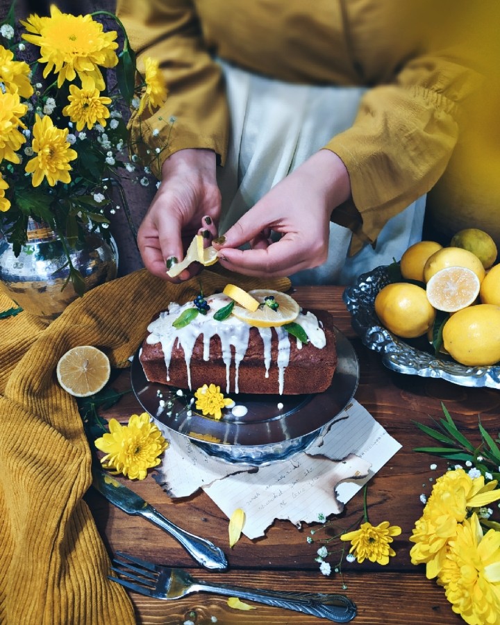 کیک لیمویی که با عشق درست شده..