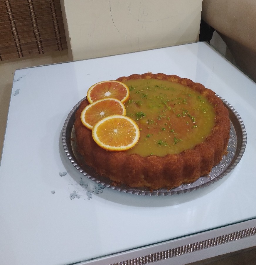 کیک پرتقالی با سس پرتقال به مناسبت روز مادر