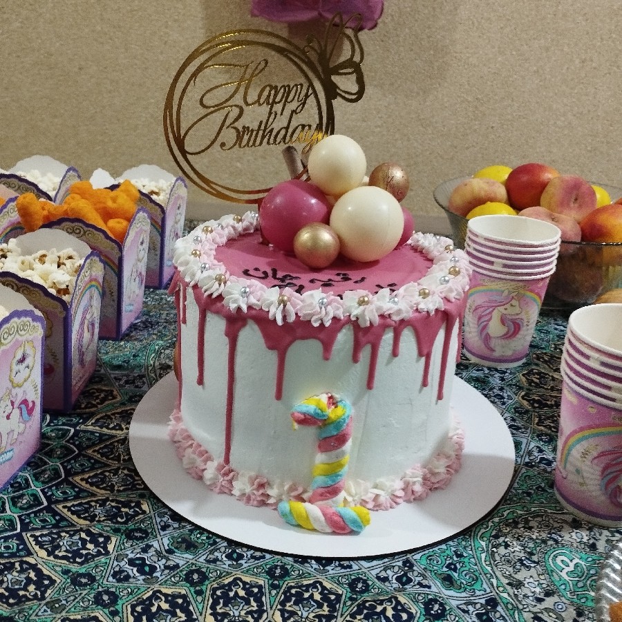 عکس کیک تولد یکسالگی دخترم