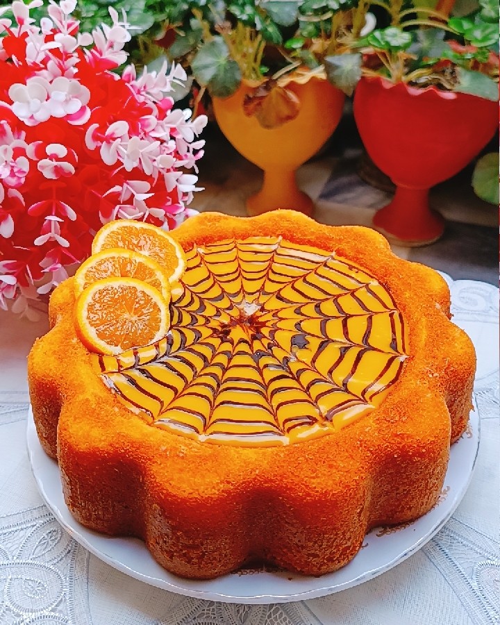 کیک پرتقالی با سس پرتقال برای مادر عزیزم ورق بزن لطفا ??