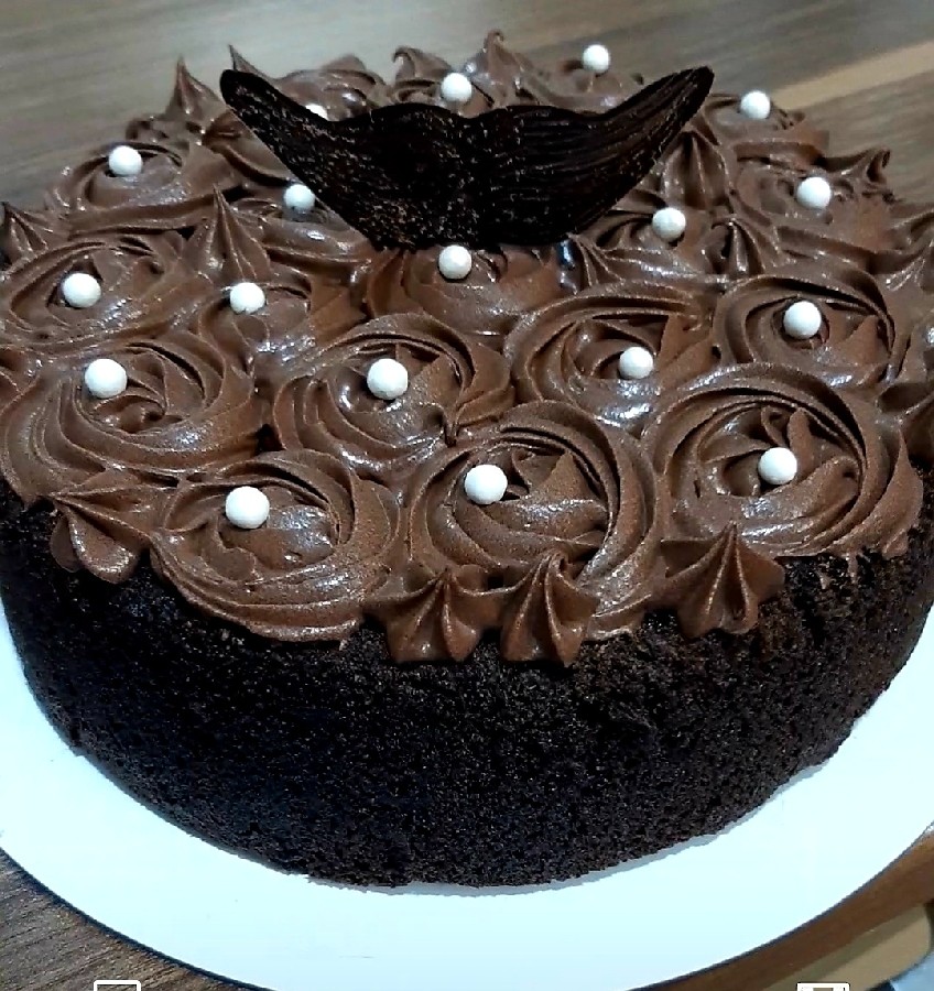 کیک هات چاکلت و کرم شکلاتی