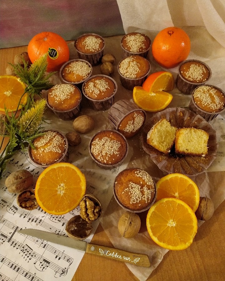 عکس کاپ کیک با اسانس پرتقال بازاری