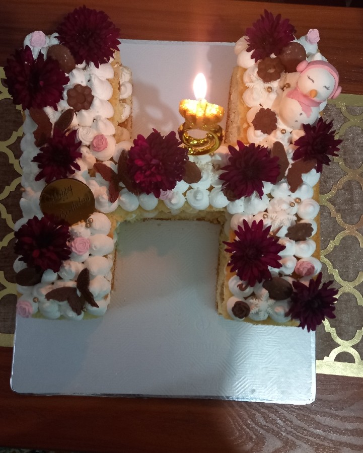 کیک تولد سابله حروف 