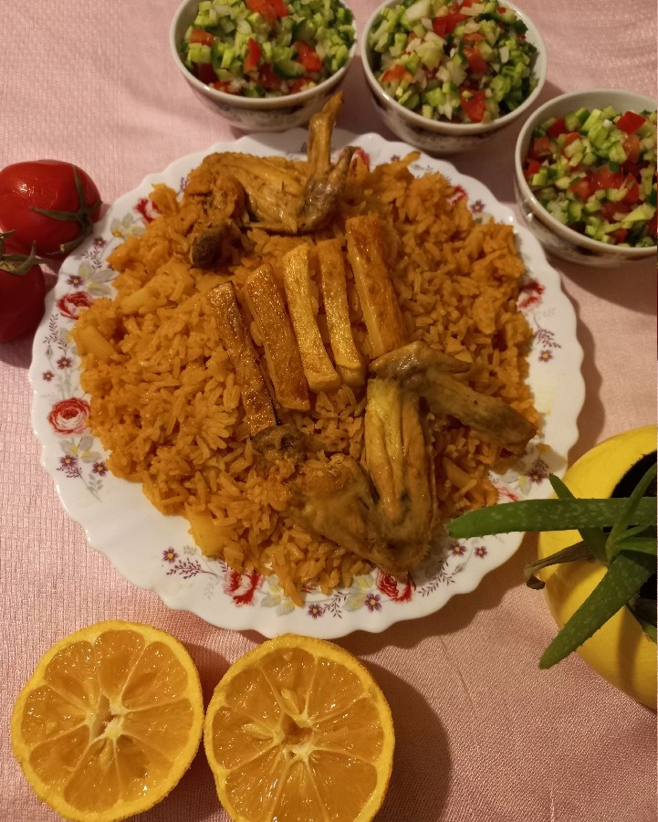 عکس دمی گوجه با بال مرغ