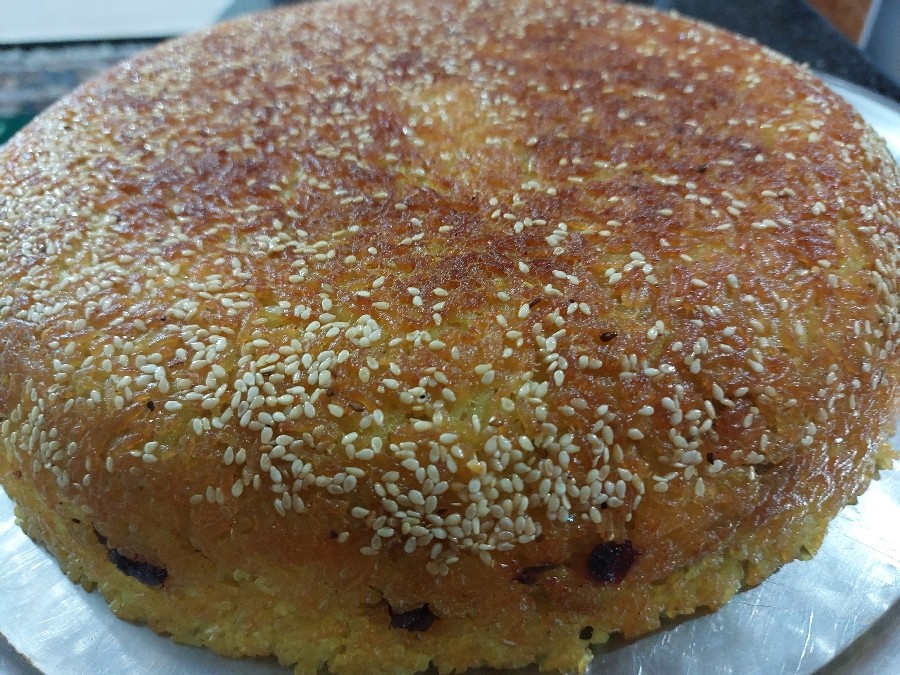 ته چین گوشت و بادمجان