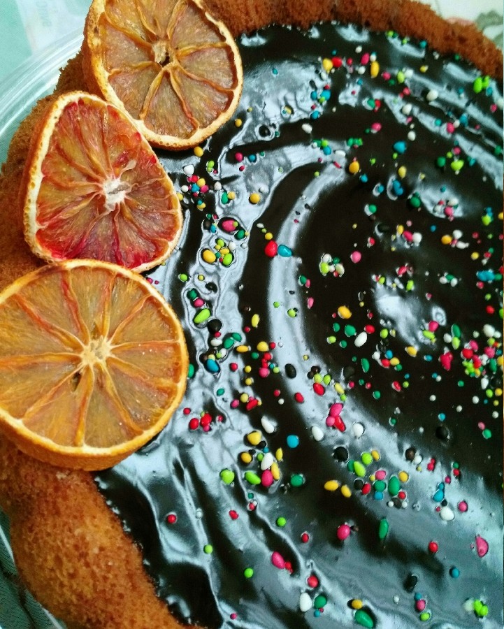 عکس کیک پرتقال بدون آب پرتقال
