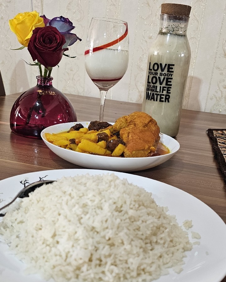 عکس ناهار امروزم چلو مرغ سما پز?