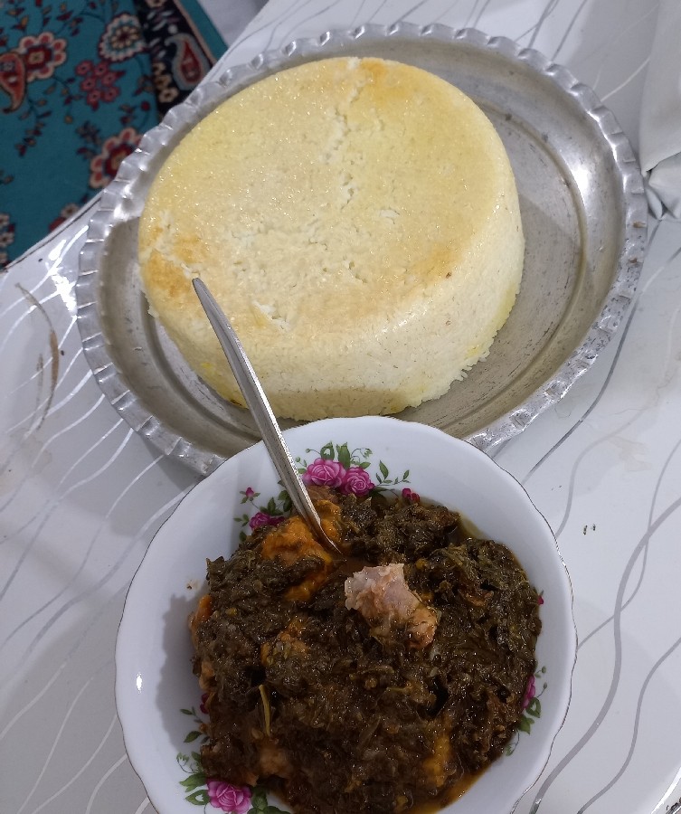 عکس خورش آلو اسفناج