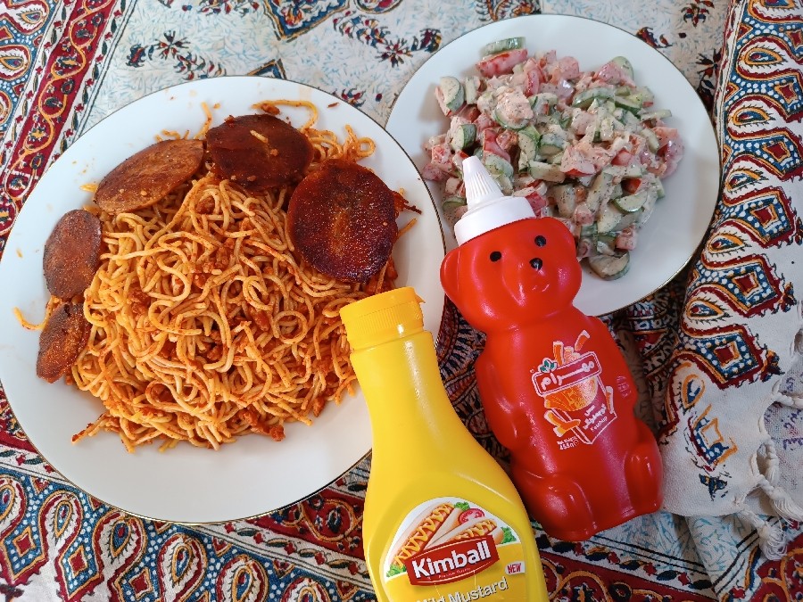 ماکارونی با سالاد مایونزی