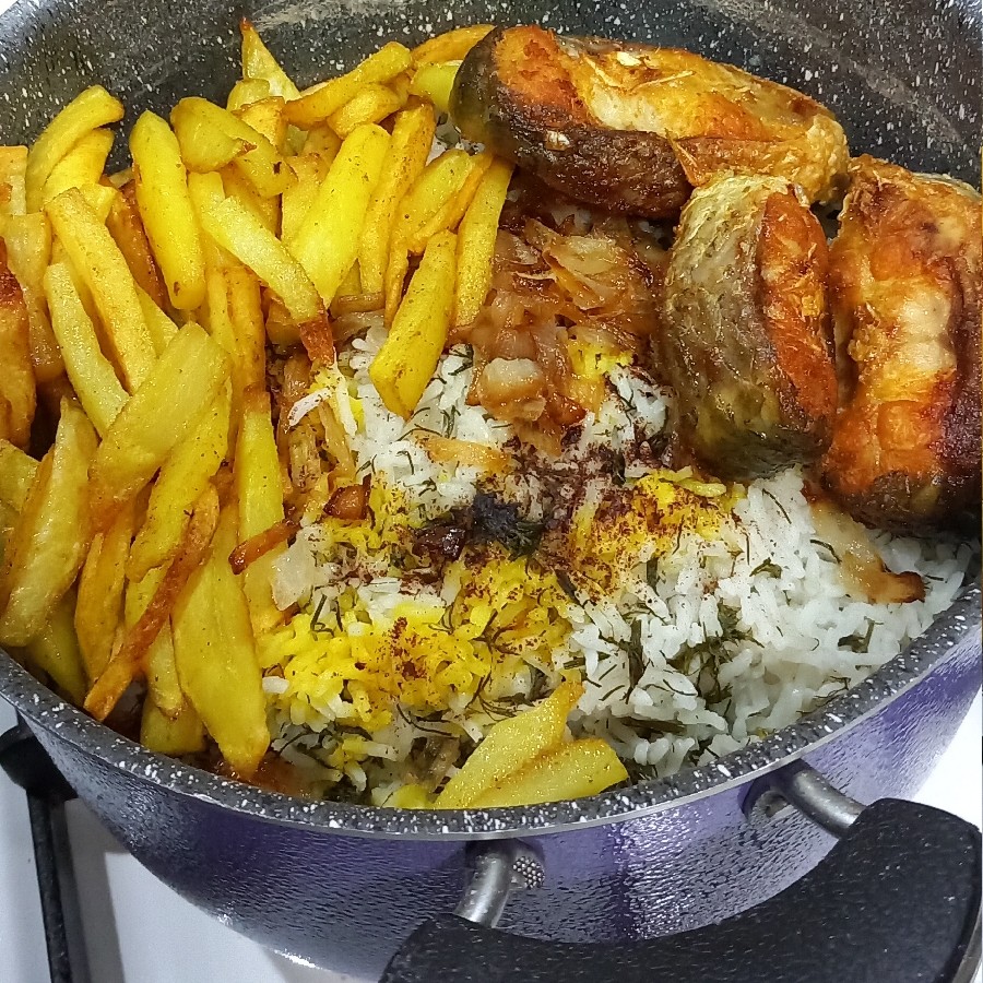 سبزی پلو با ماهی