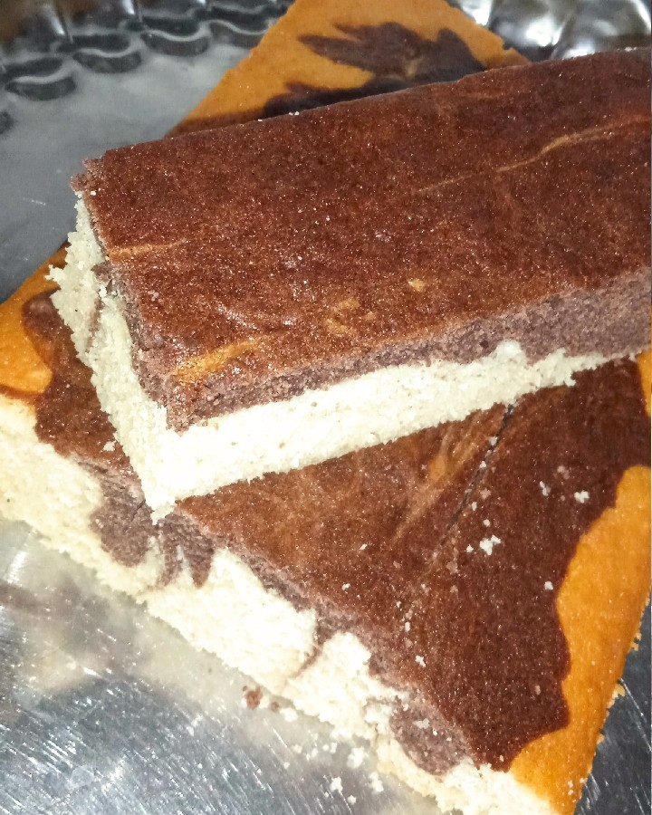 کیک وانیلی کاکائویی