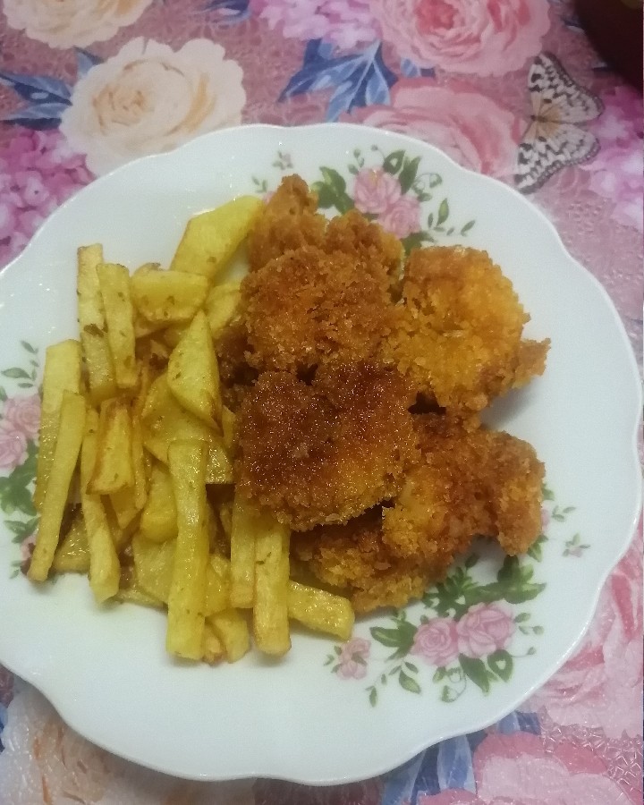 میگوسوخاری باسیب زمینی جاتون سبز