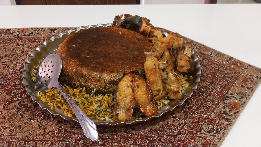 عکس سبزی پلو با ماهی