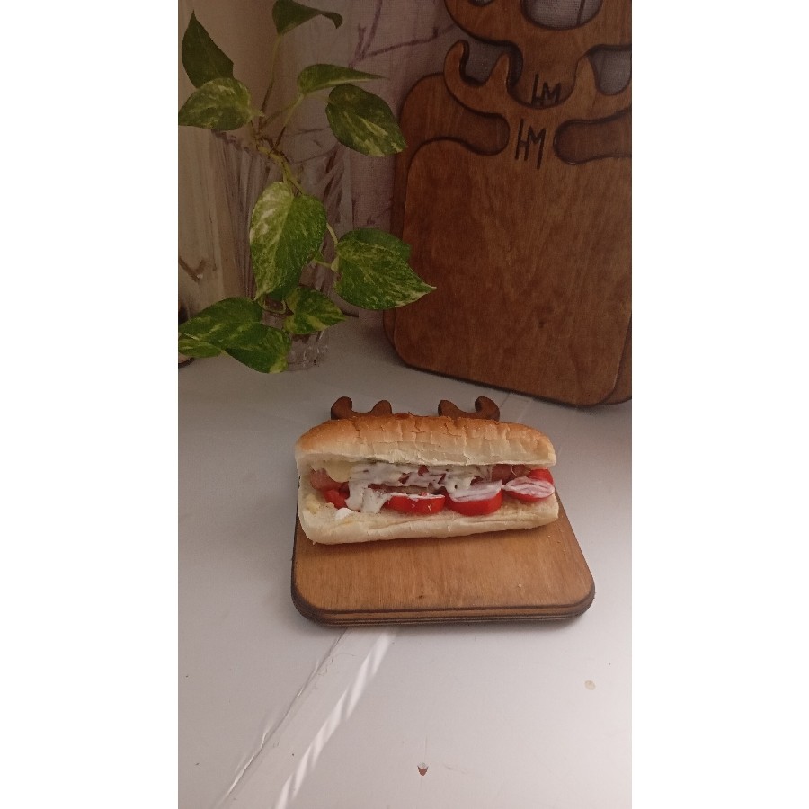 هات داگ پنیر پیتزا با سس