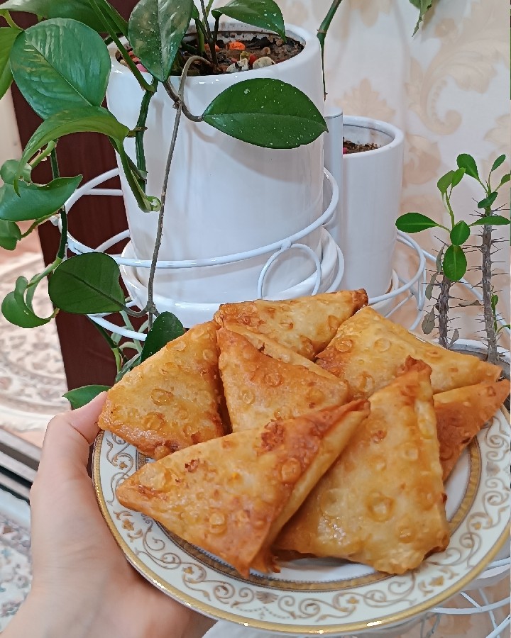 عکس سمبوسه مرغ و پنیر