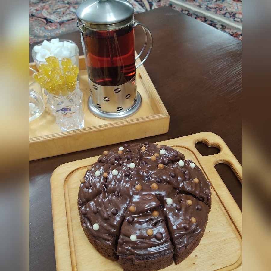 کیک شکلاتی با رویه ی گاناش