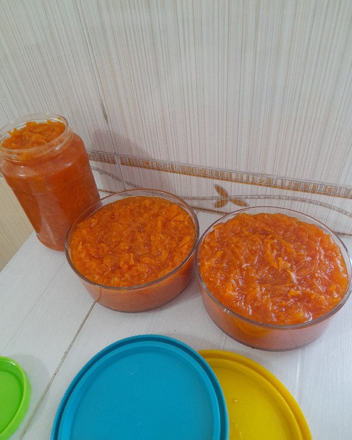 مربای هویج برای اولین بار درست کردم مزه ش عالی شده