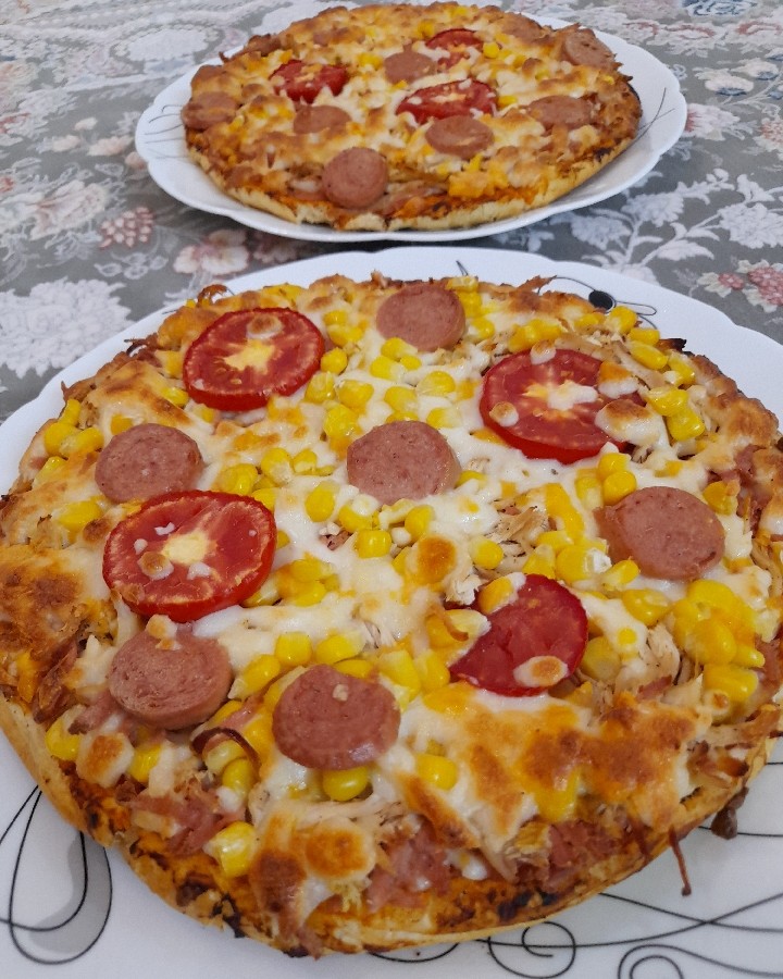 اولین پیتزایی ک خونه ی خودم پختم