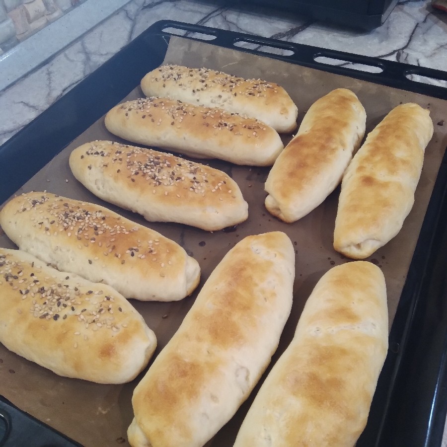 عکس نان ساندویجی کنجدی
