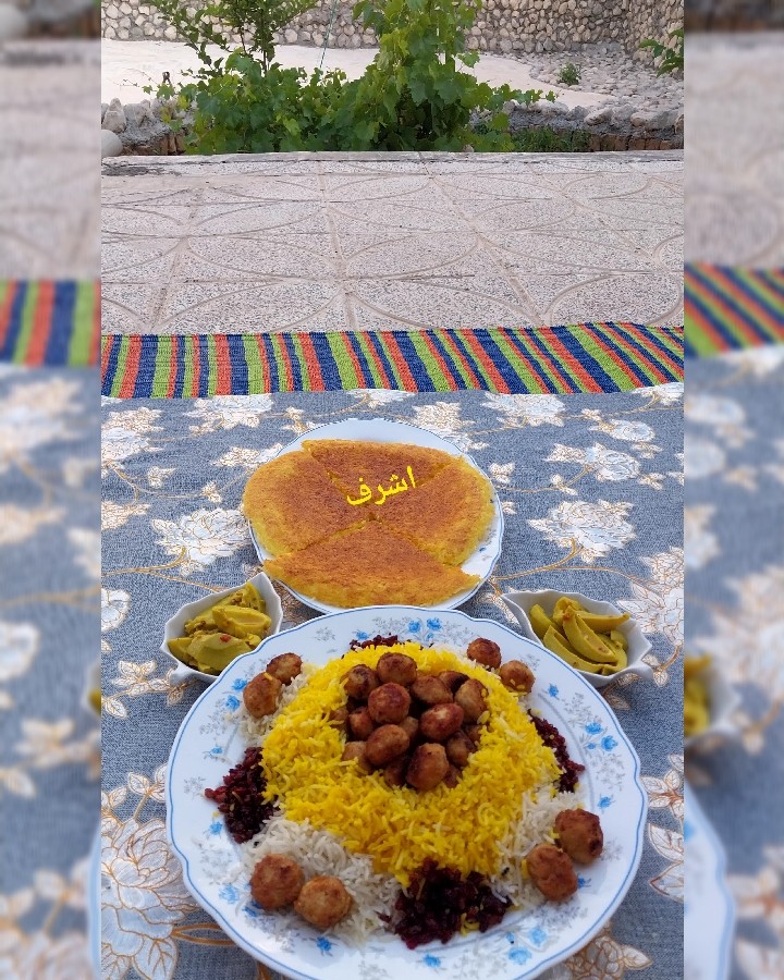 عکس ته دیگ زعفرانی