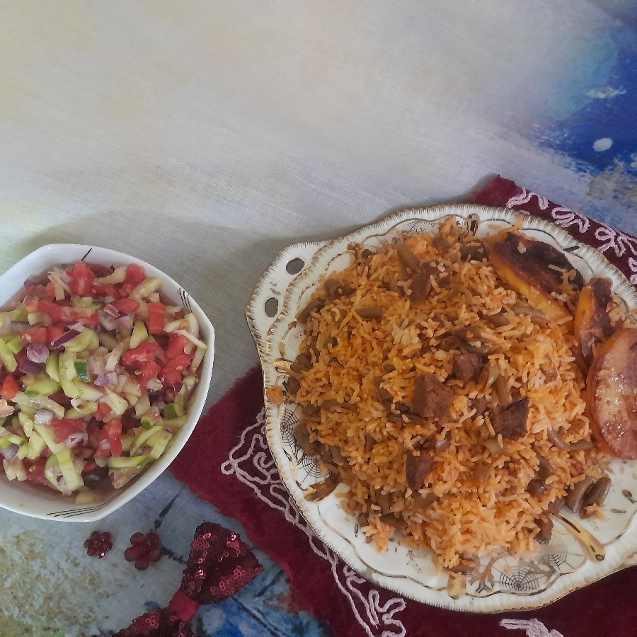 عکس لوبیا پلو