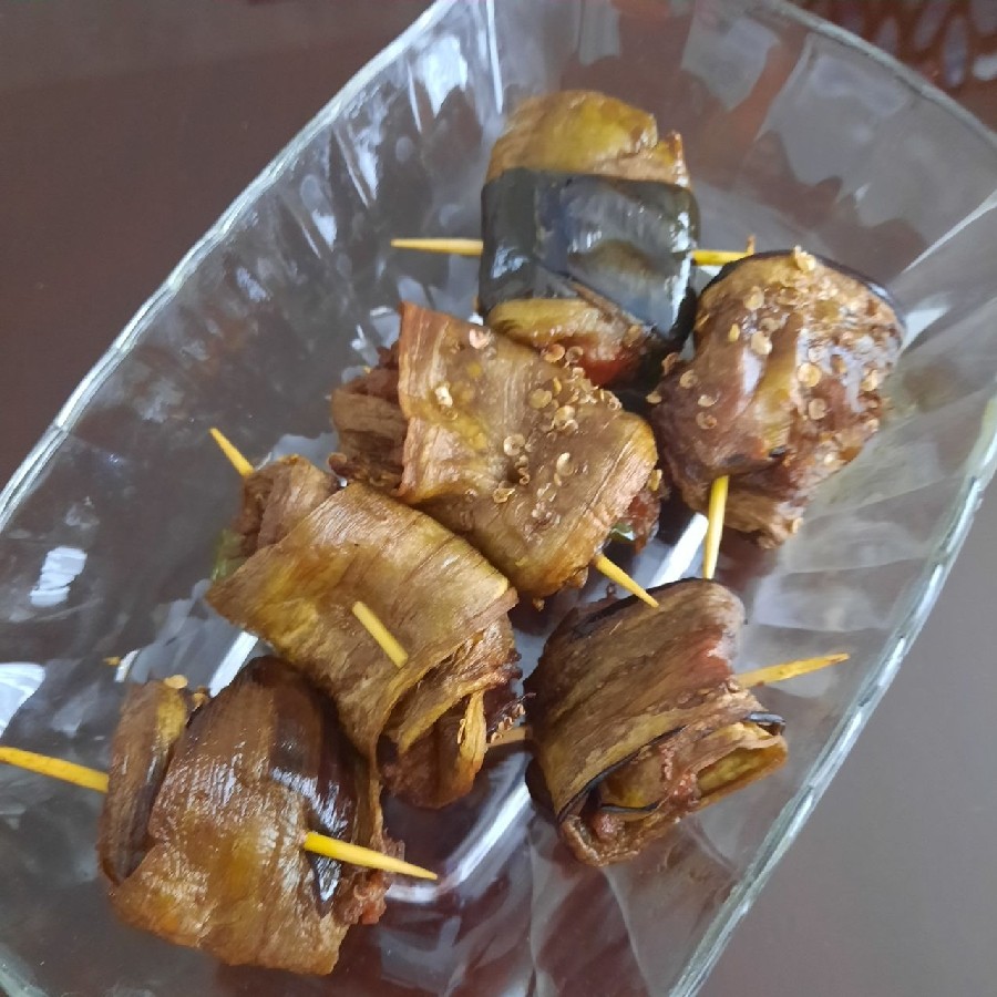 عکس رول بادمجان . Eggplant roll