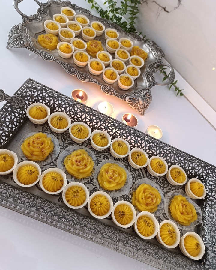 عکس حلوا زعفرونی برای سفره حضرت رقیه س