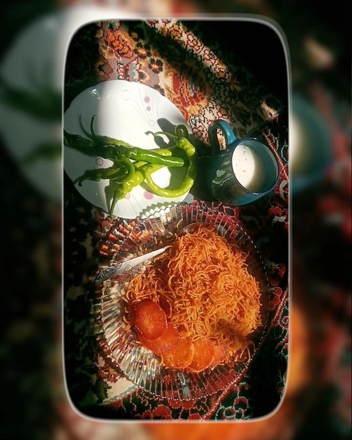 عکس ماکارونی با ته دیگ سیب زمینی