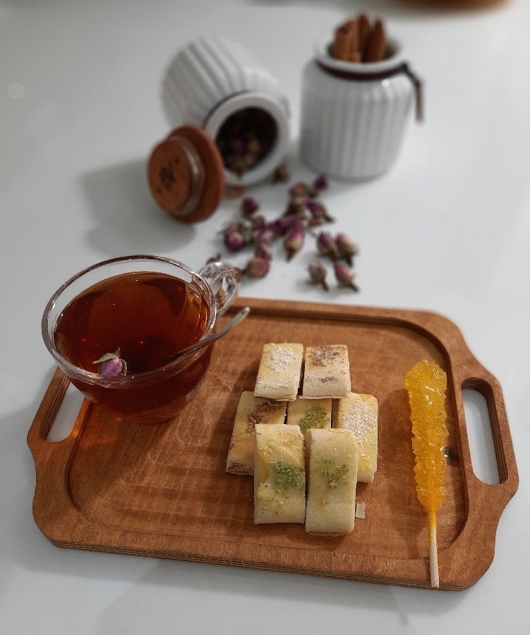 عکس ♡ شیرینی کاک و دمنوش به ♡