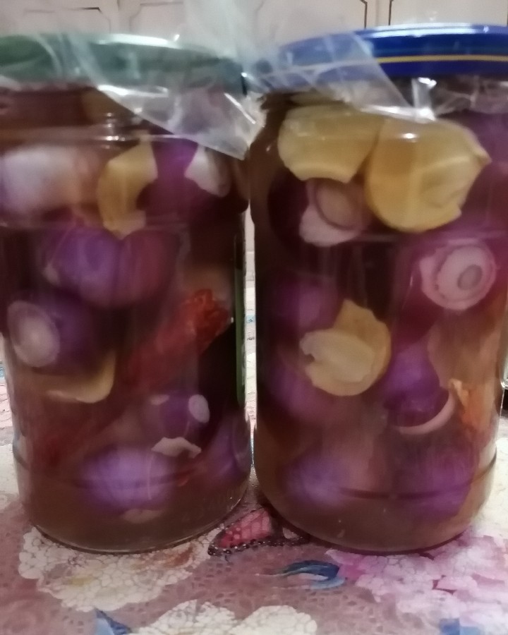 ترشی پیاز و موسیر# جاتون سبز