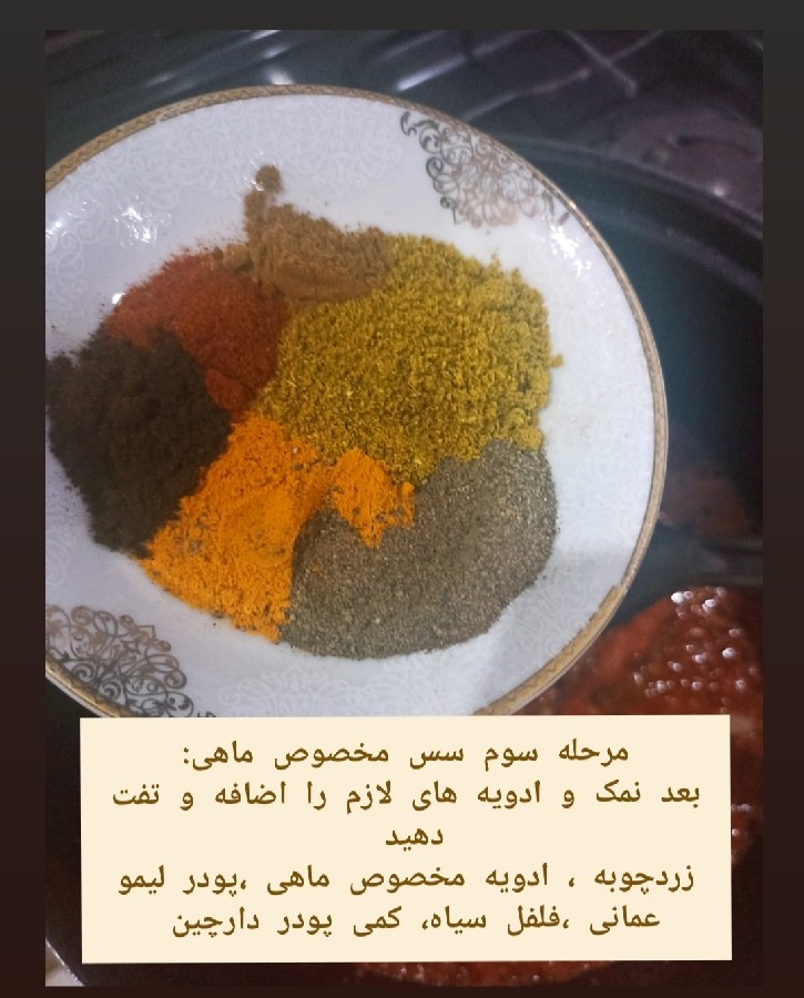 عکس سس مخصوص ماهی همراه با حشوی مخصوص 