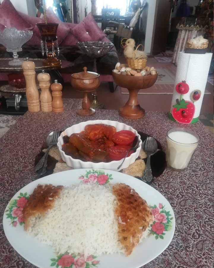 عکس چلو خورشت بادمجان با مرغ.عمومی نمایش بده.
