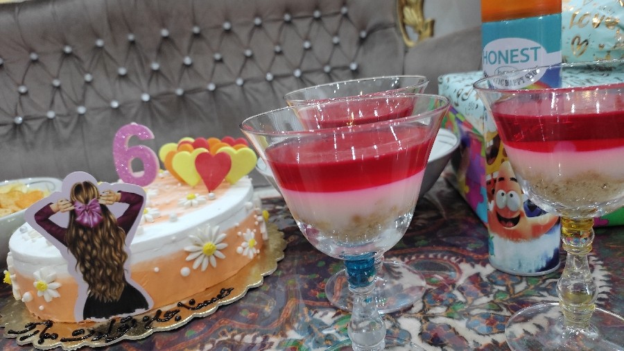 ژله محلبی تولد دخترم