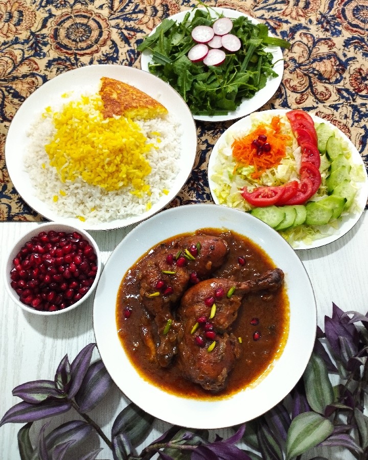 عکس خورشت مرغ ناردونی 