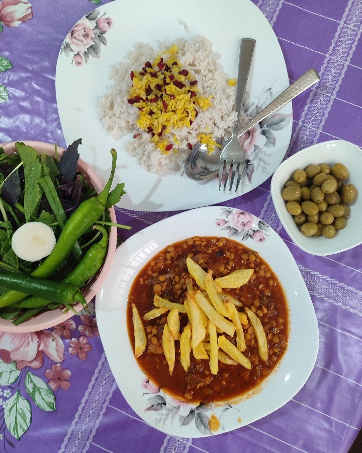 عکس چلو و خورشت قیمه 