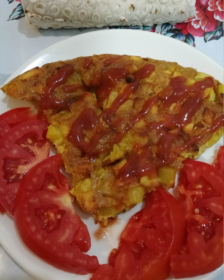 املت سیب زمینی و پنیر